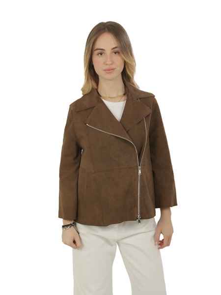 Giubbino The Jackie Gaia in Suede Marrone